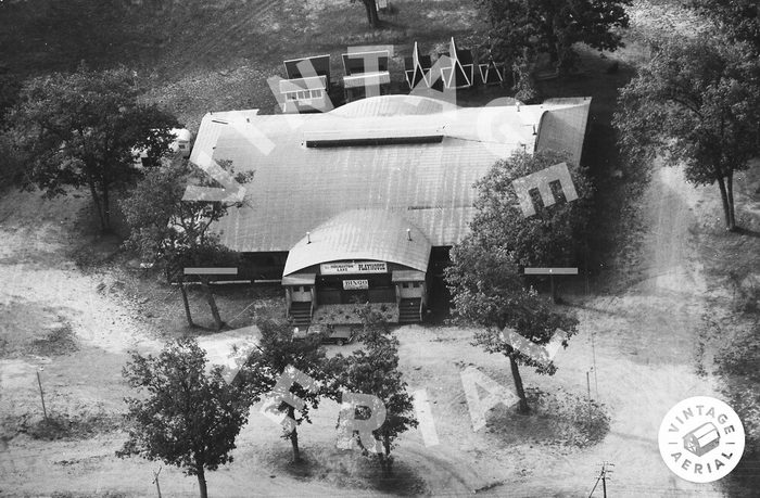 Johnsons Rustic Dance Palace (Johnsons Rustic Resort, Krauses Hotel) - Vintage Aerial Photo (newer photo)